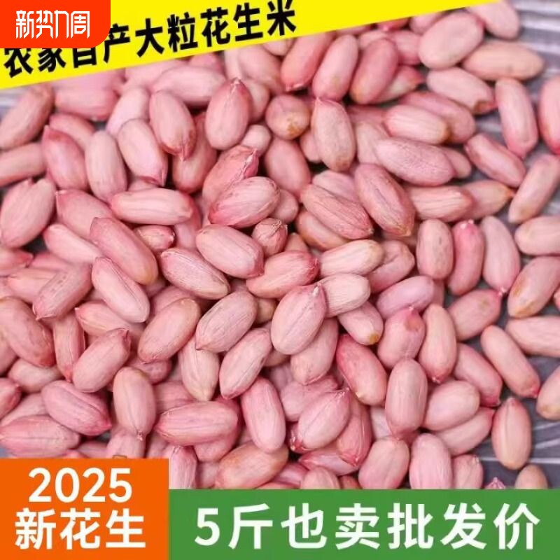 2025年山东大花生生花生农家自产大粒鲁花花生米大颗粒新花生新货