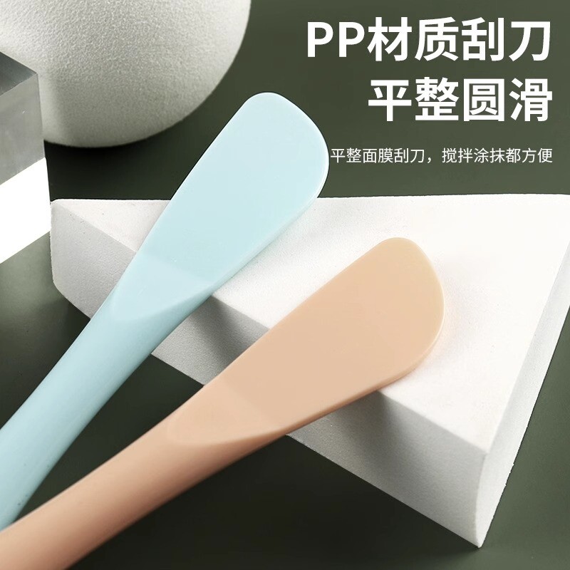 双头硅胶面膜刮板刷子清洁泥膜棒美容院面部刮刀涂抹挖勺分装化妆图片