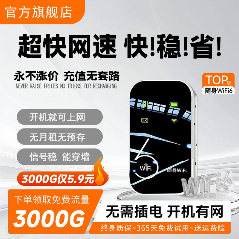 随身WiFi6高速网络不卡顿不延迟