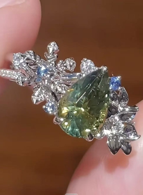 恋与深空黎深同款花开茉莉戒指梦幻清新开口食指戒高颜值网红指环