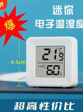 室内温度计温湿度计家用高精准度电子壁挂温度表干显示卧室小巧