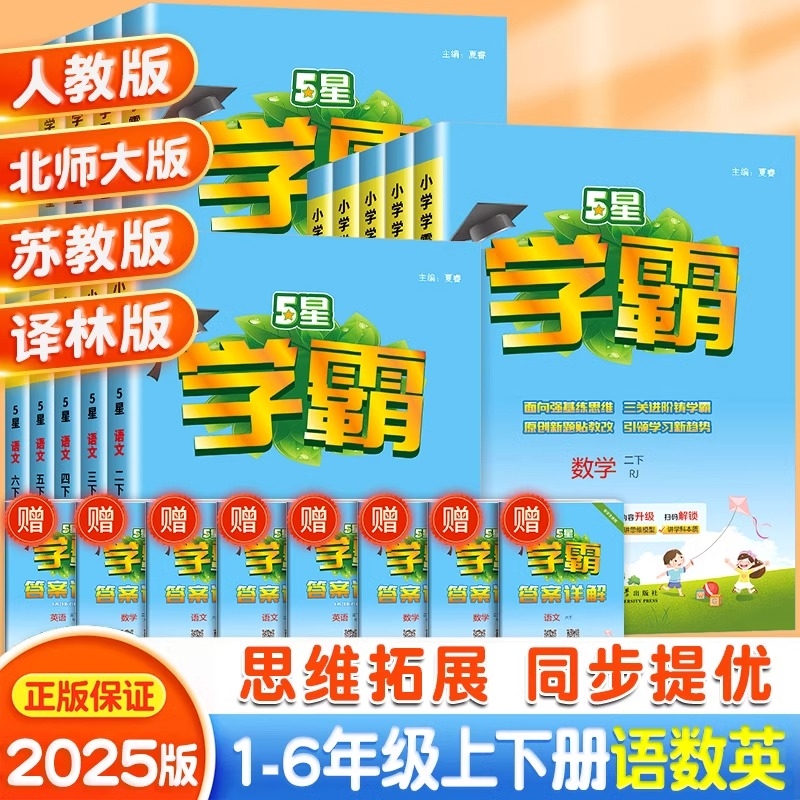 小学学霸同步教材练习册题