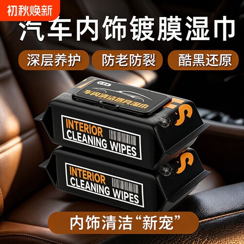 汽车内饰清洁湿巾皮革养护清洗剂