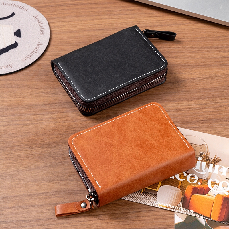 卡包证件收纳包2026新款疯马皮男驾驶证银行卡大容量多卡位零钱包