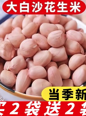 无壳生花生米新货农家新鲜白沙花生米零食大粒散装花生批发食用