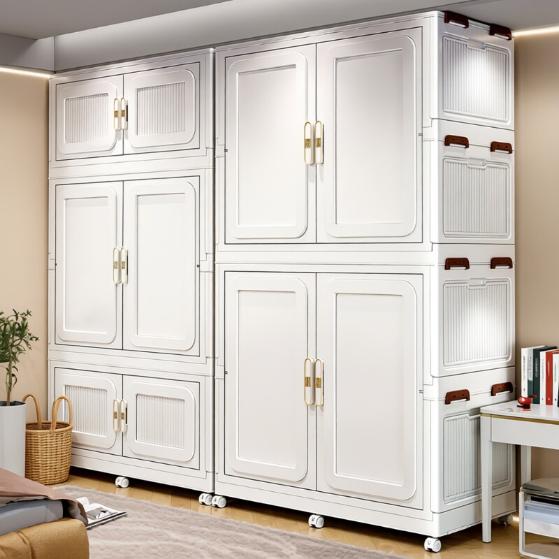 衣柜家用卧室简易出租房用宝宝儿童折叠收纳柜秒结实耐用衣橱被子