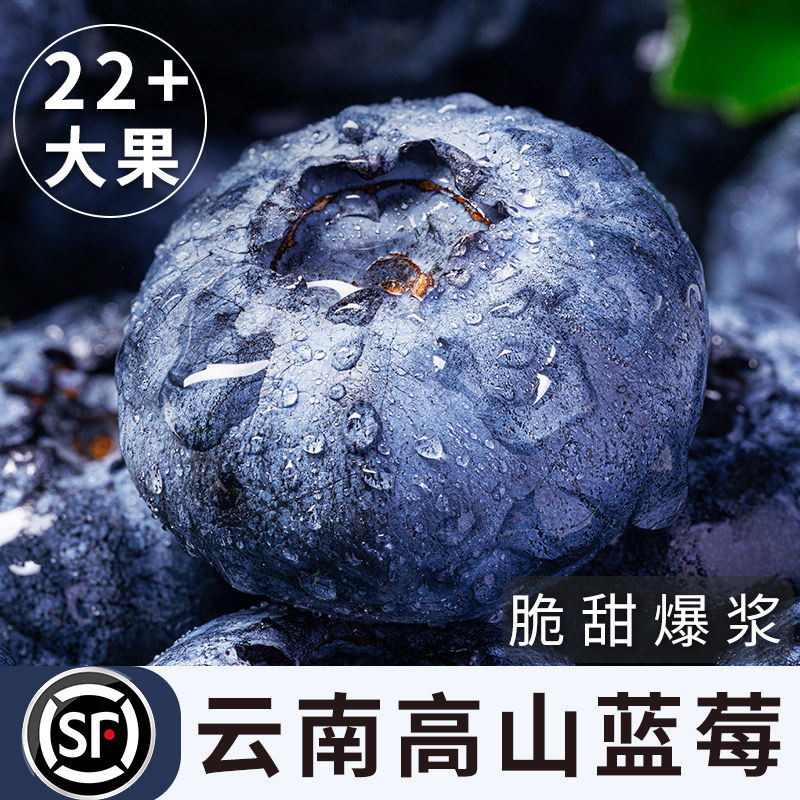 顺丰/京东云南高山澄江花香蓝莓新鲜水果大高端脆甜果香生鲜自提