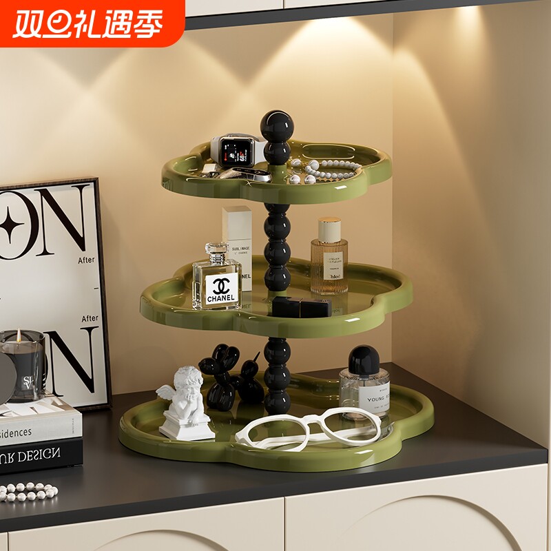 桌面置物架玄关收纳架摆件钥匙手表入户置物托盘多层客厅分层