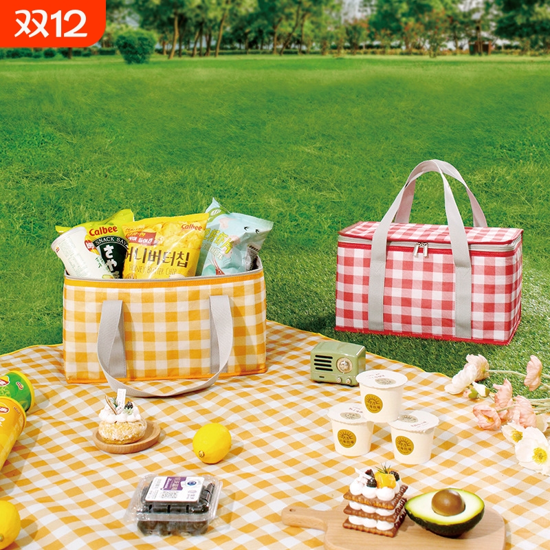 野餐包大号户外野餐包加厚铝模蛋糕保温箱野餐篮露营可折叠篮子