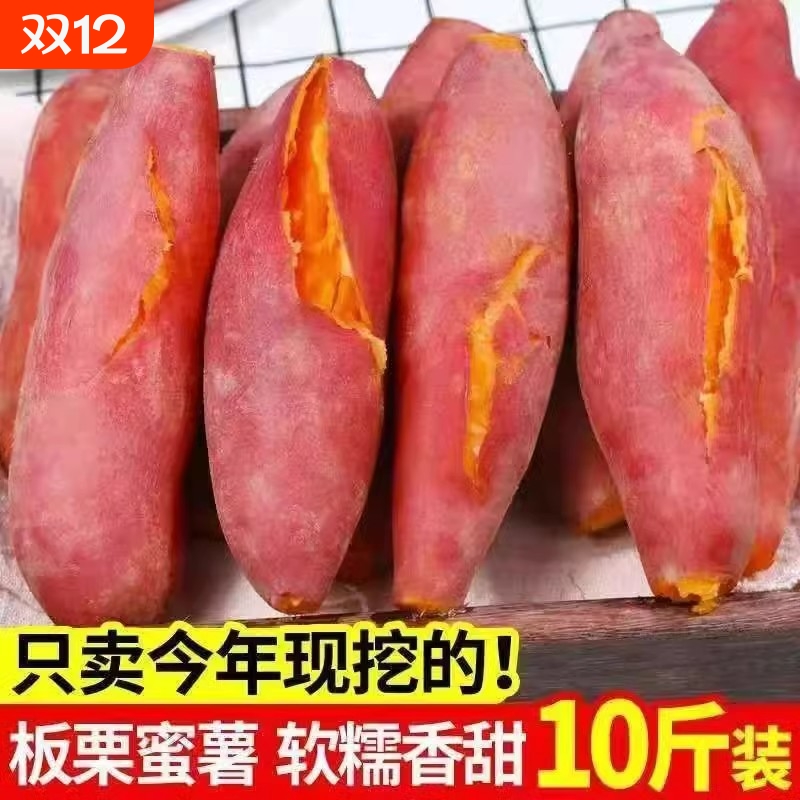 现货红薯新鲜农家地瓜沙地小山芋番薯龙九红薯黄心蜜薯
