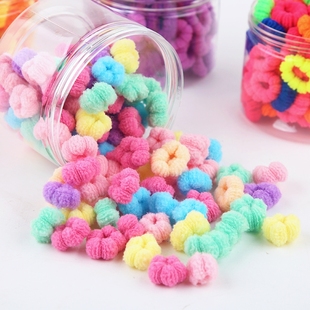 儿童无缝发绳扎头发皮筋女孩不伤发宝宝百搭小发圈发饰不勒手工