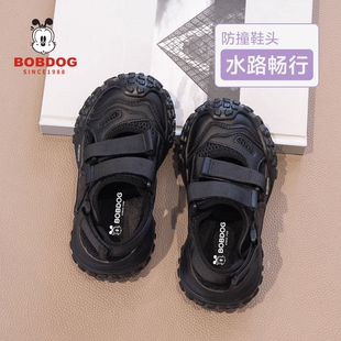 巴布豆儿童凉鞋男童2026新款夏季运动凉鞋男孩大童鞋薄款夏网面鞋