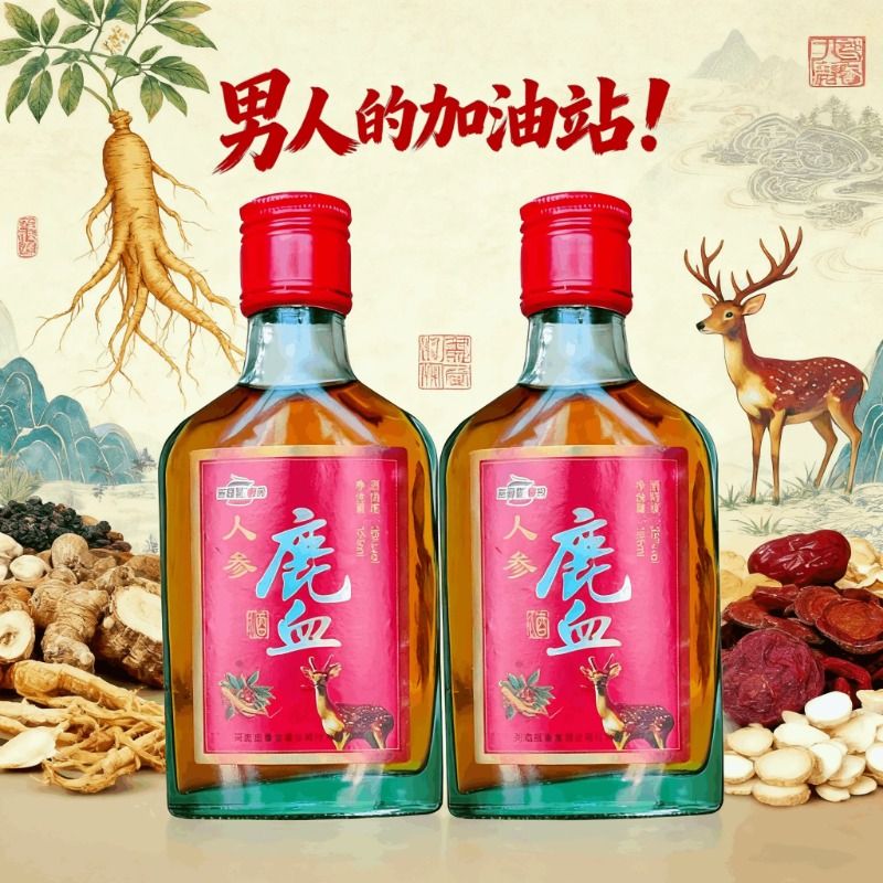 人参鹿血酒医春堂股份35度鹿血酒125ml纯正口感古法工艺酿造男士