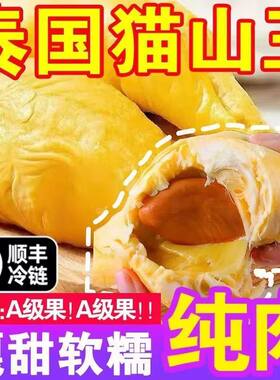 泰国榴莲肉冷冻果肉新鲜无壳冰冻速冻冻榴莲进口水果千层时令干尧