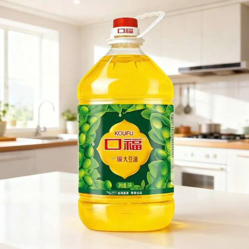 【口福】一级大豆油5L*4桶整箱装清淡煎炸炒菜烹饪食用油