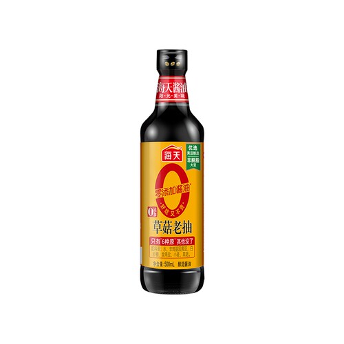 海天0添加草菇老抽500ml(PET)*1瓶