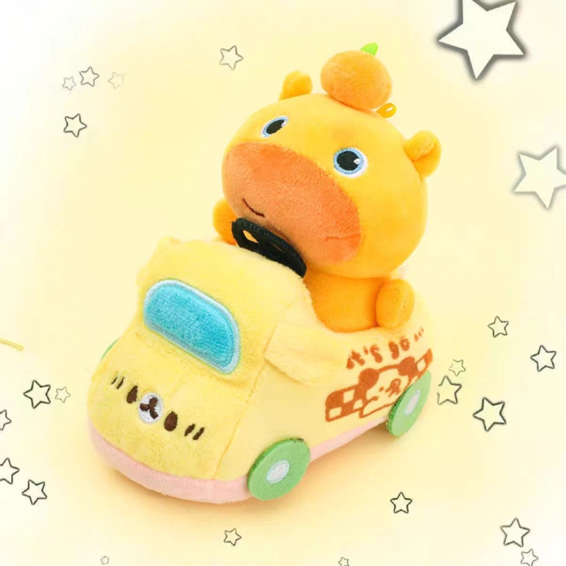可爱小汽车一二代拉布布labubu娃用毛绒搪胶脸公仔坐坐派对装饰品