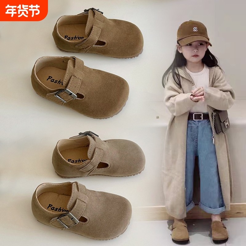 女童勃肯鞋2025春秋新款软底中小童宝宝加绒小皮鞋男童单鞋豆豆鞋,童鞋/婴儿鞋/亲子鞋,皮鞋,淘宝优惠券,粉丝福利购,淘宝优惠卷