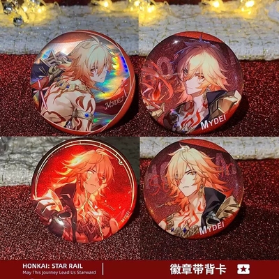 星穹铁道 万敌 新款周边 反光双闪徽章吧唧马口铁 小卡拍立得