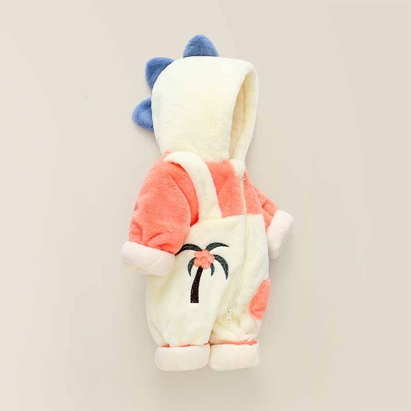 是拉链冬季卡通哈衣加绒加厚