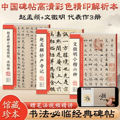 赵孟俯小楷道德经汲黯传赵孟頫妙严寺记文征明草堂十志毛笔楷书临摹字帖入门基础教程原贴书法中国碑帖高清解析本墨点勤礼碑技法