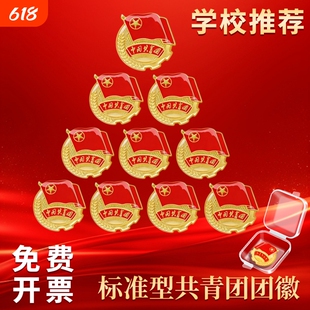 共青团团徽正版2026新款2cm中央监制标准款别针款胸针高中生用团员磁吸标准型强磁铁徽章安全学校磁扣文创