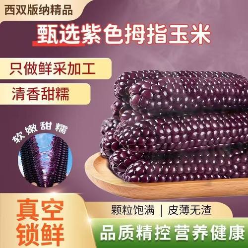 云南新鲜甜香黑玉米紫糯米玉米代餐粗粮真空打包产地一件代发