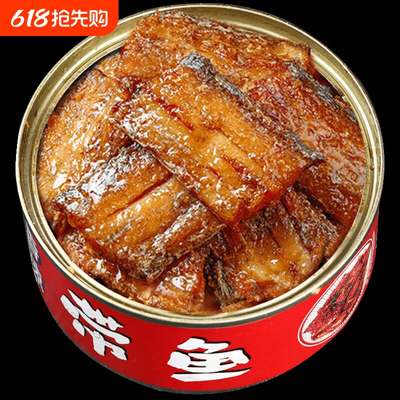 【6罐很划算】五香带鱼罐头下饭菜香辣海鲜熟食罐装黄花鱼1罐