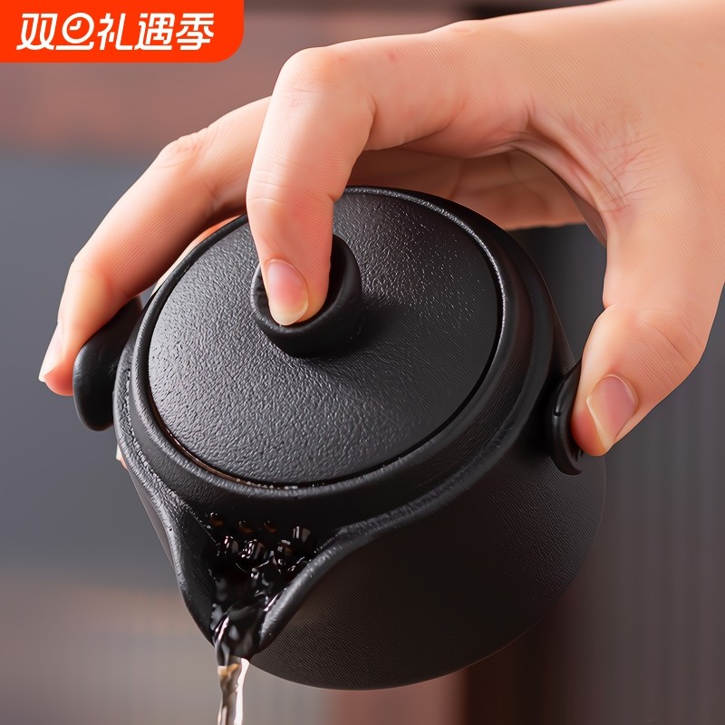 手抓壶单壶防烫黑陶盖碗茶杯过滤办公室功夫茶具泡茶陶瓷单个一杯
