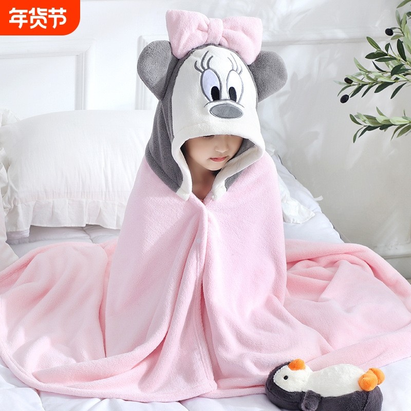 儿童可爱动物浴巾珊瑚绒加厚吸水连帽斗篷四季可用新生儿裹巾浴袍,婴童用品,浴巾,淘宝优惠券,粉丝福利购,淘宝优惠卷