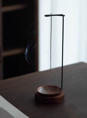 新中式悬挂式香炉支架插倒挂香器