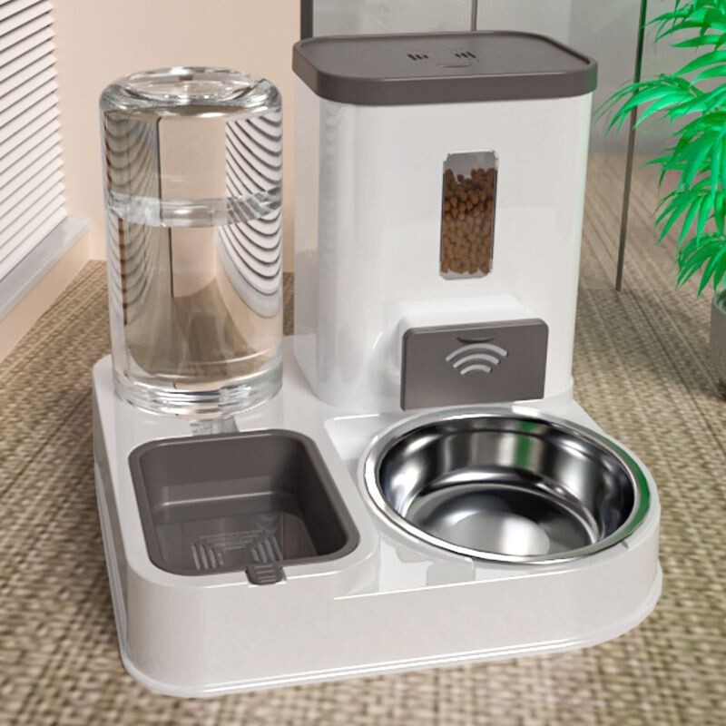 狗碗猫碗自动喂食器猫咪饭碗饮水一体机猫咪饭盆狗狗饭盆宠物用品