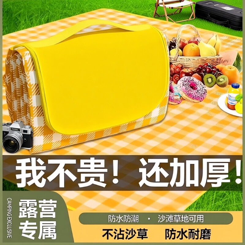 野餐垫防潮垫加厚户外野炊野营沙滩帐篷地垫春游坐垫防水草坪垫子