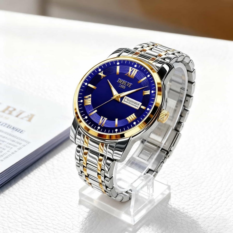 手表男款全自动男表数字双日历防水腕表男机械风全自动防水高级感