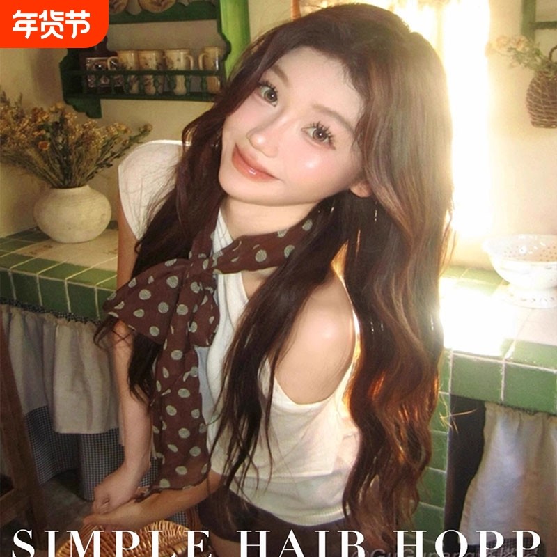 秋冬波点长条丝巾系脖女高级感2025新款豹纹头饰领巾两用腰带配饰