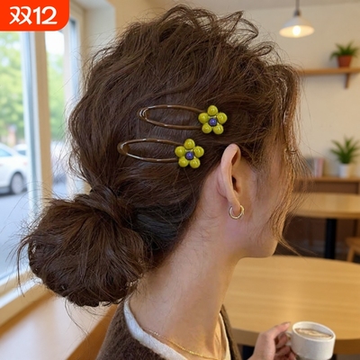 爆款头绳韩式韩系发夹侧边2025新款韩式发夹B&B侧边夹碎发刘海