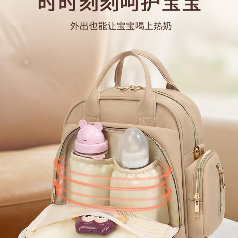 超轻便妈咪包女式2025新款超火外出小巧轻便高颜值斜挎式双肩小号