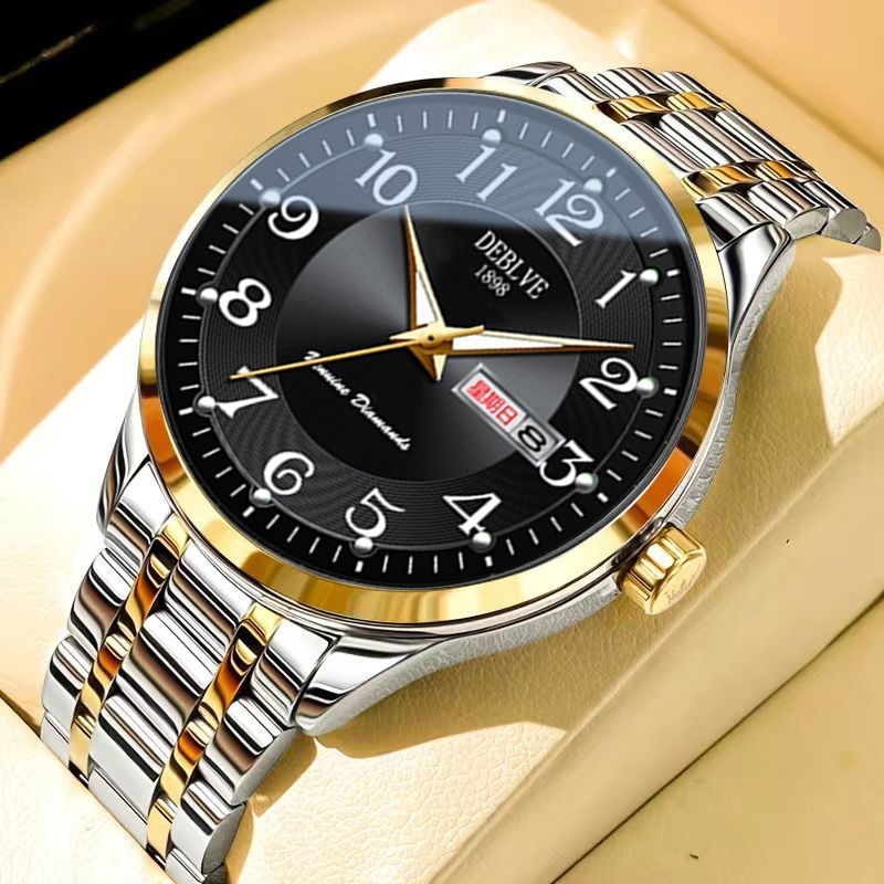 手表瑞士名表正品全自动机械风石英表商务高级感夜光防水时尚钢带