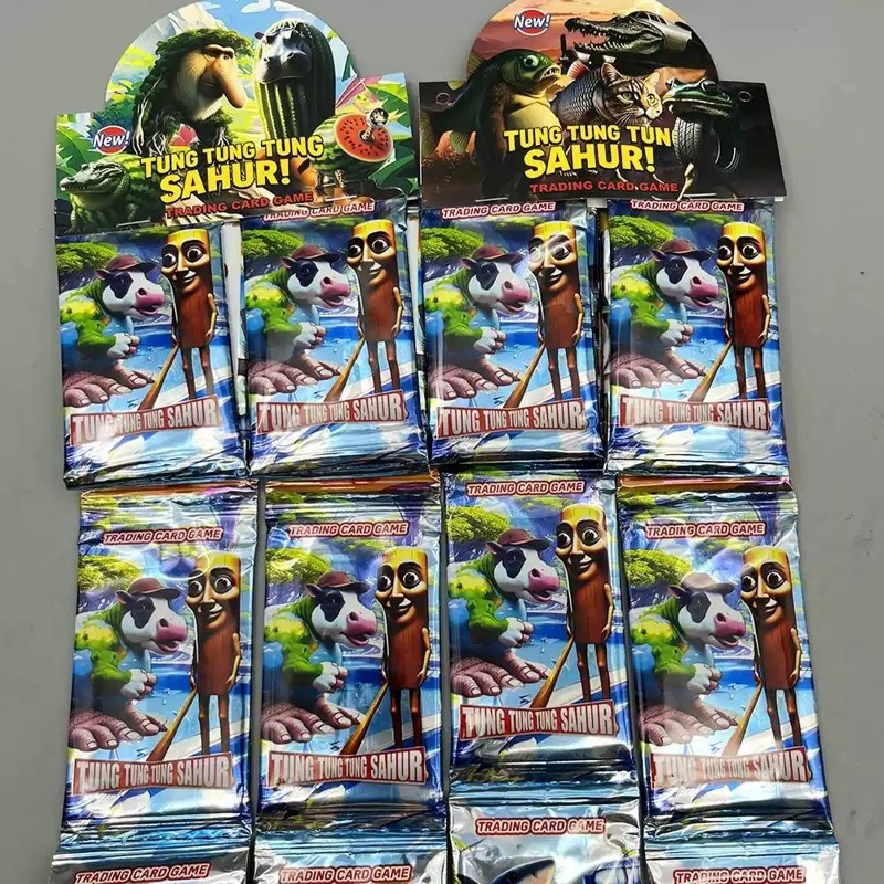 TungTung Sahur美国ai山海经卡片木棍人鲨鱼儿童收藏桌游玩具卡牌