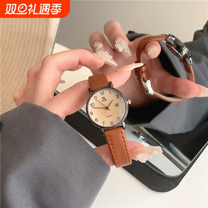 公务员考试专用手表小众初高中学生2025新款女款轻奢机械复古简约