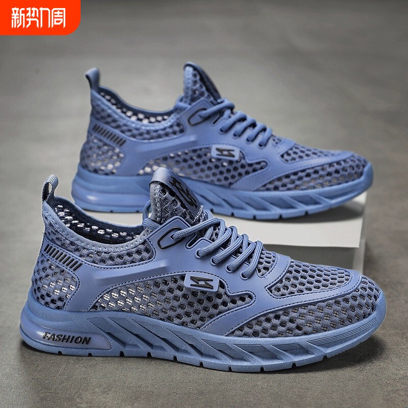 凉鞋男款夏季外穿开车运动防滑防臭轻便软底透气网面网鞋沙滩男鞋