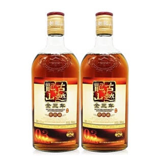 绍兴黄酒 古越龙山金三年清爽型黄酒10度瓶装黄酒500ml*2瓶/6瓶装