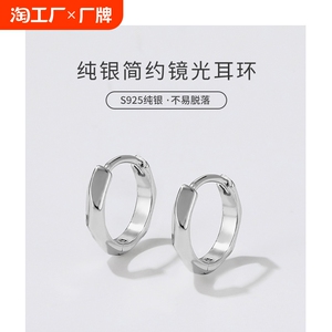 S925纯银打结耳扣女冷淡风设计感简约气质小众设计绳结耳环耳饰品