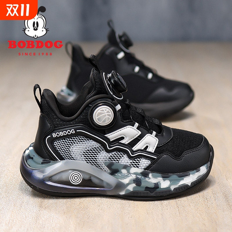 巴布豆童鞋男儿童运动鞋2025新款春秋季儿童男学生透气网面跑步鞋