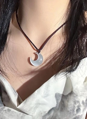 白月光系列~小众可爱仙女款月亮项链ins月亮闺蜜吊坠
