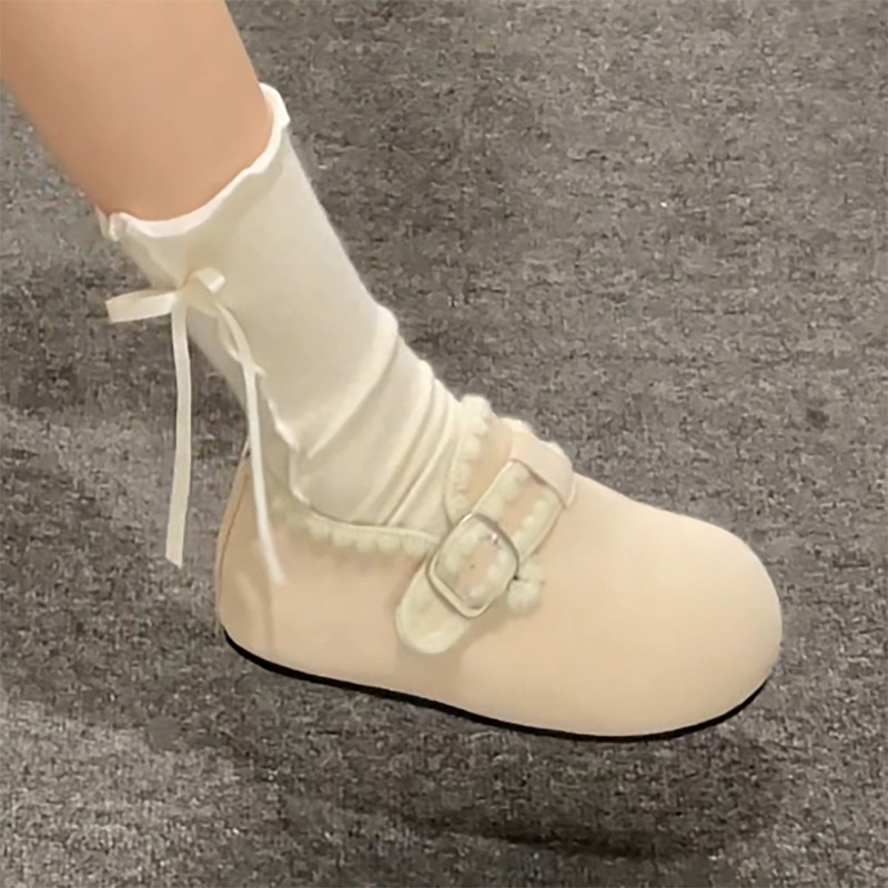 白色复古内增高厚底全包勃肯鞋女2025新款秋季配裙子软底百搭单鞋,女鞋,勃肯鞋/软木鞋,淘宝优惠券,粉丝福利购,淘宝优惠卷