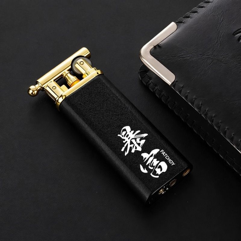 网红打火机充气创意复古砂轮老式明火个性刻字高档送男朋友礼物潮