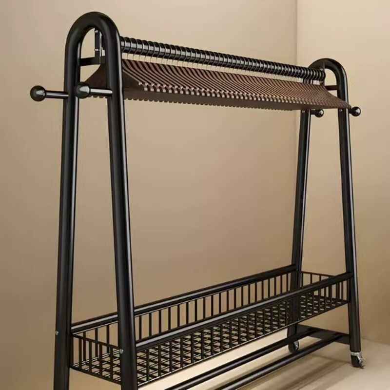 简易衣帽架落地宿舍室内挂衣架可移动晾衣架家用卧室衣服收纳架子