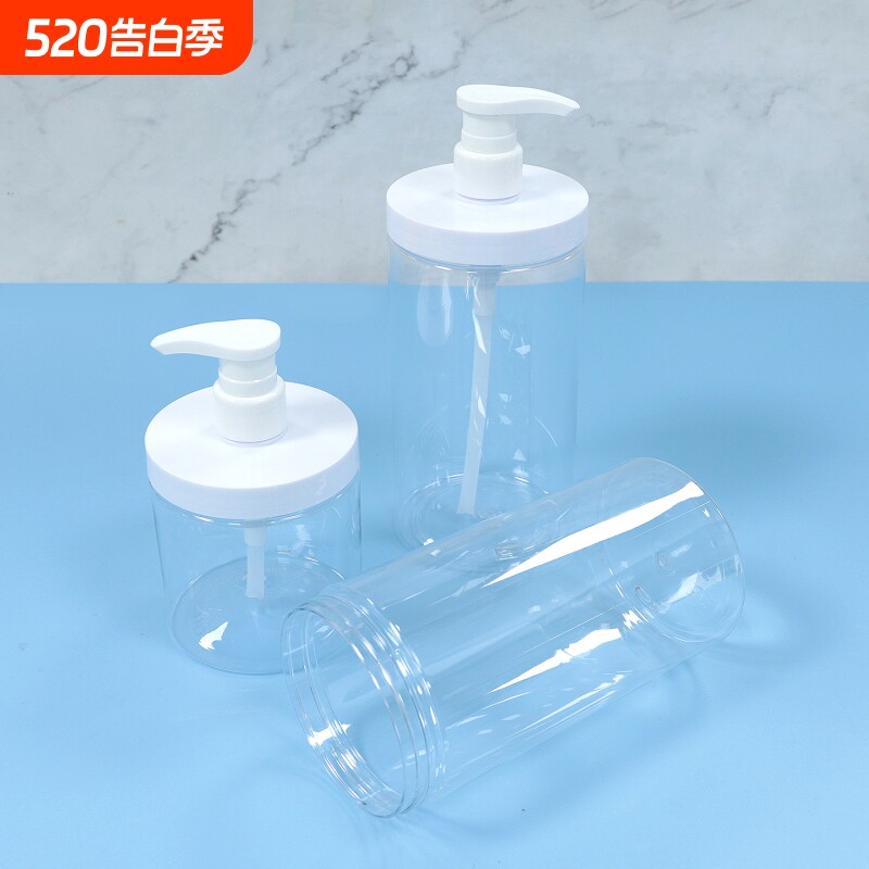 T分装瓶/按压C1pl000-家用沐浴露分装瓶大口径按压洗衣液分