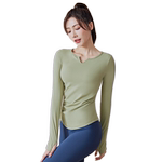 瑜伽服女2025春秋季新款普拉提跑步专业显瘦运动健身长袖上衣套装